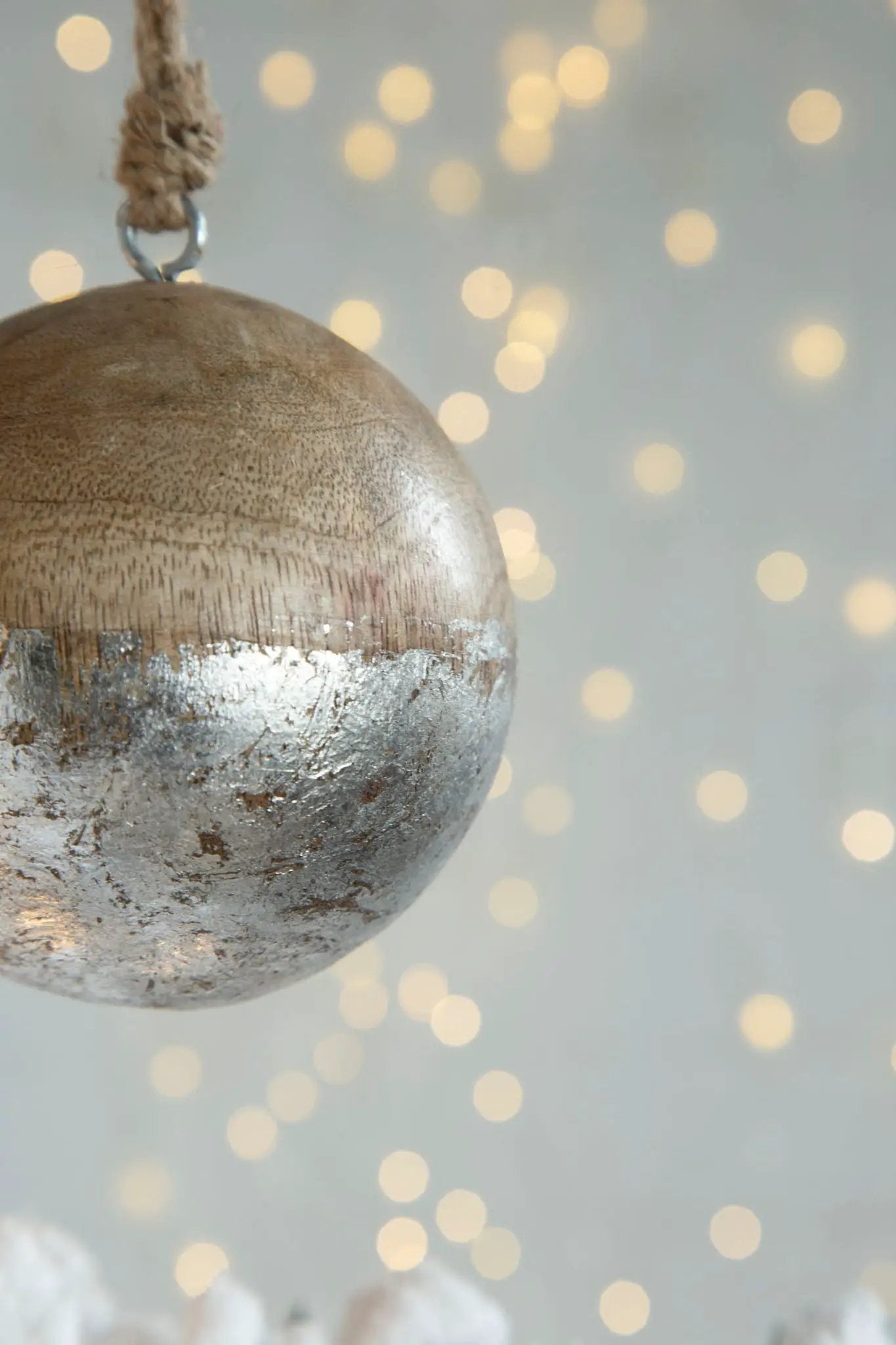Christmas Ball Ornaments, Wood Decorative Hanging Ball Christmas Tree Ornaments For Holiday Party Decorations by HouseOfZazla
