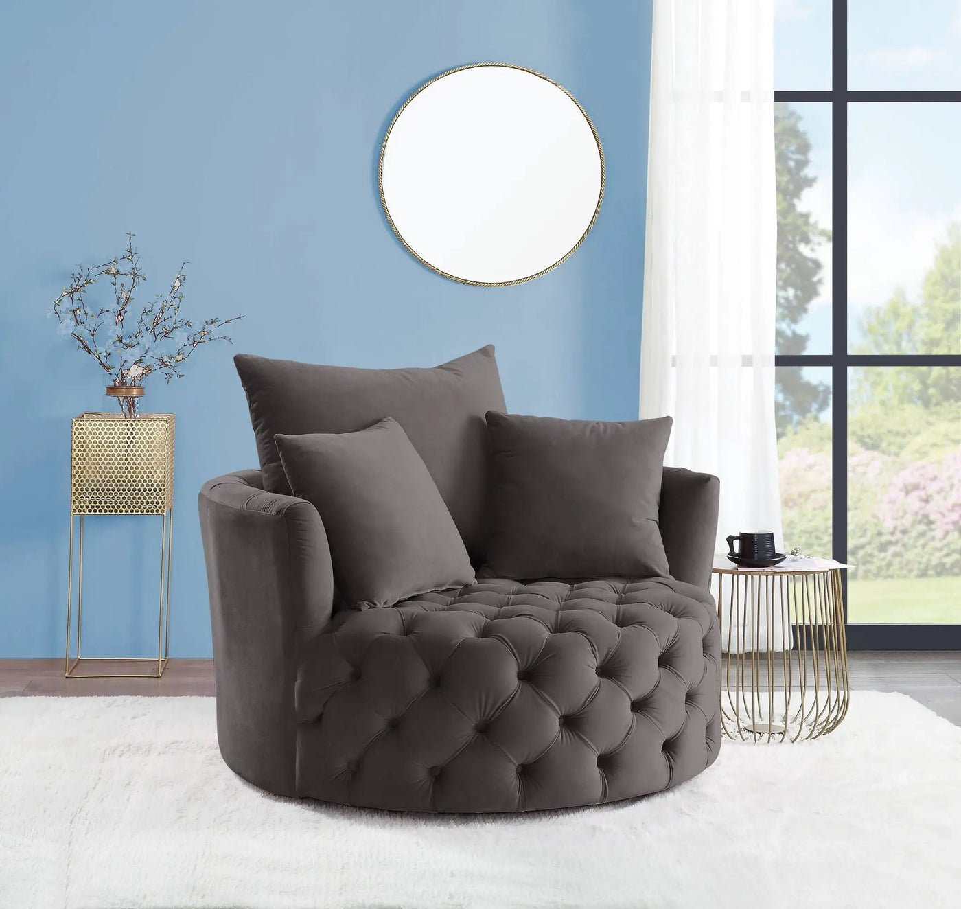 Zunyas - Accent Chair With Swivel by Unique Piece Furniture