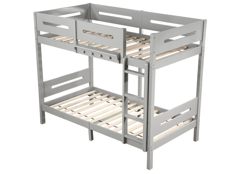 Edah - Twin Twin Bunk Bed - Gray by HouseOfZazla
