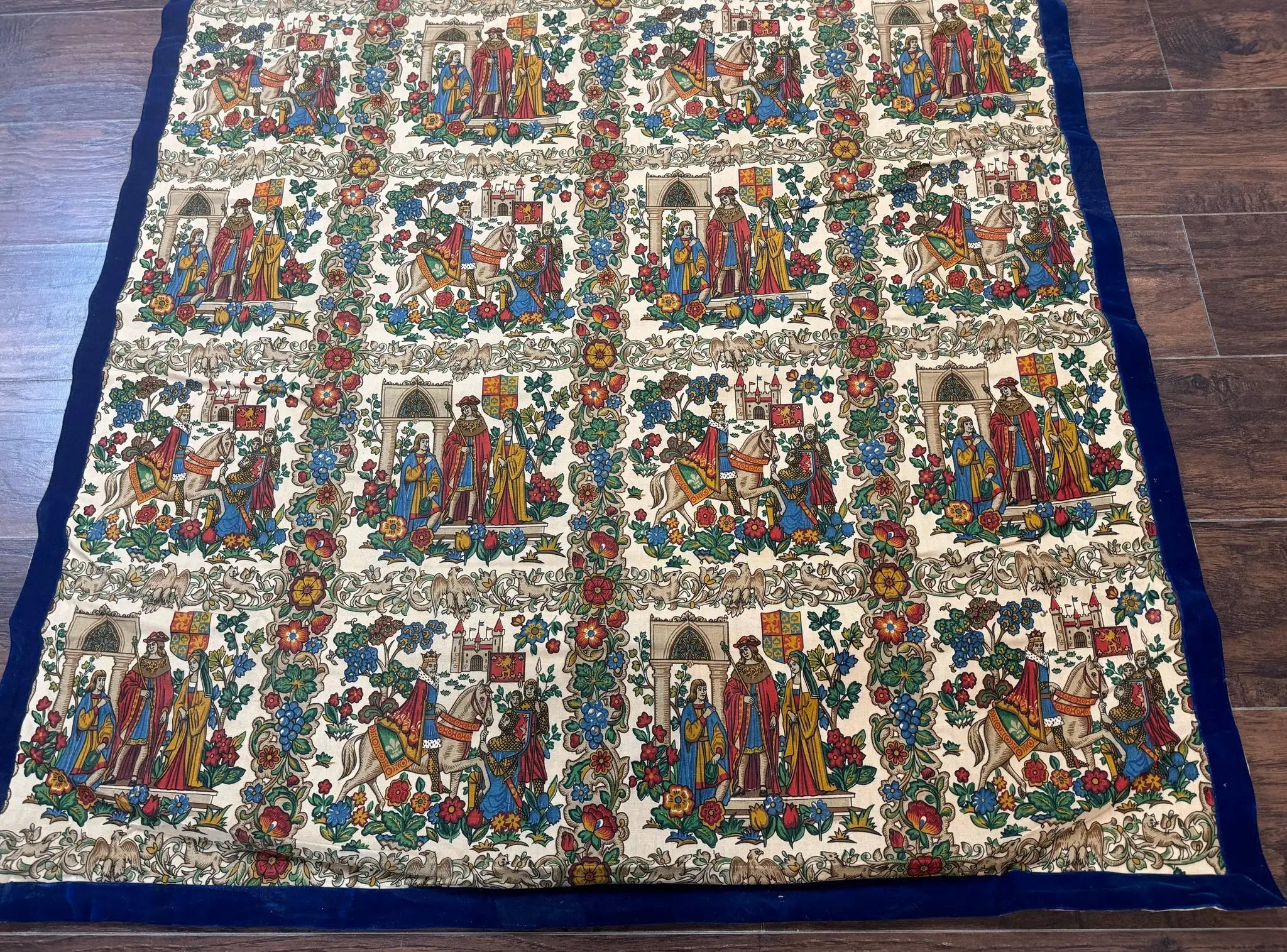 Vintage European Tapestry 4x4, Medievel Design by Jewel Rugs