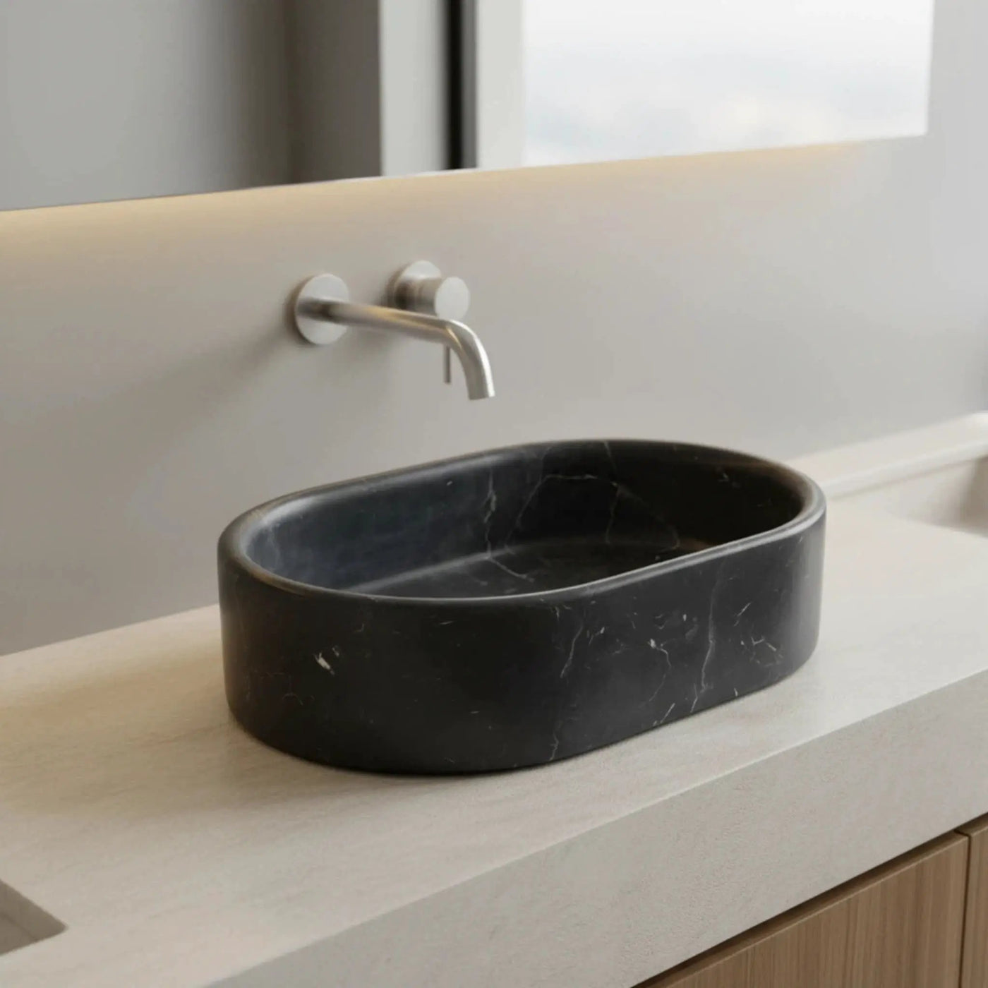 Bathroom Vessel Sink, Semi Polished Surface by HouseOfZazla