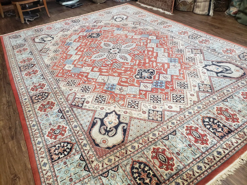 8 x11 Top Quality Veg Dye Turkish Carpet Decorative Handmade Geometric Area Rug by Jewel Rugs