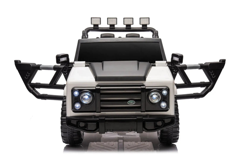 12V7A 30W*2 Four-Wheel Drive Seat One Button Start, Forward And Backward, High And Low Speed, Music, Front Light, Power Display, Two Doors Can Open, 2.4G R / C, Seat Belt Four Wheel Absorber by HouseOfZazla