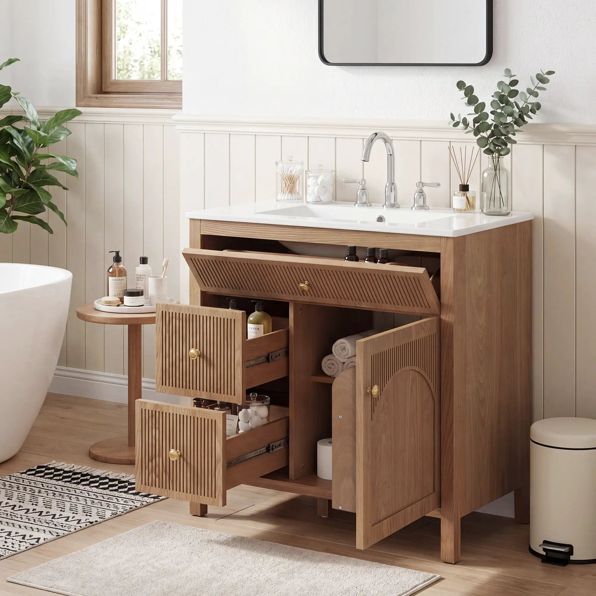 30 Inch Freestanding Farmhouse Bathroom Vanity by HouseOfZazla