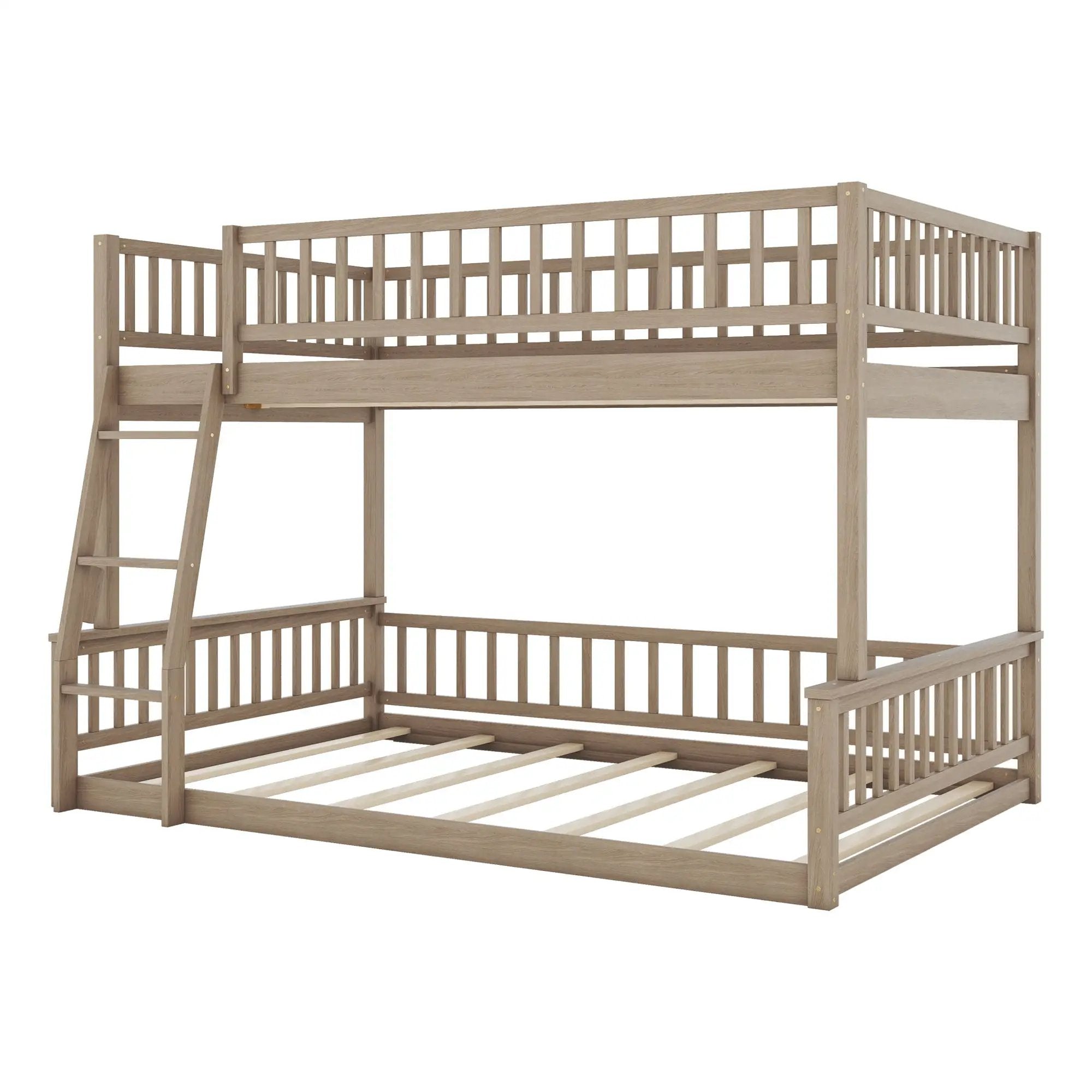 Bunk Bed With Ladder And Guardrails by Unique Piece Furniture
