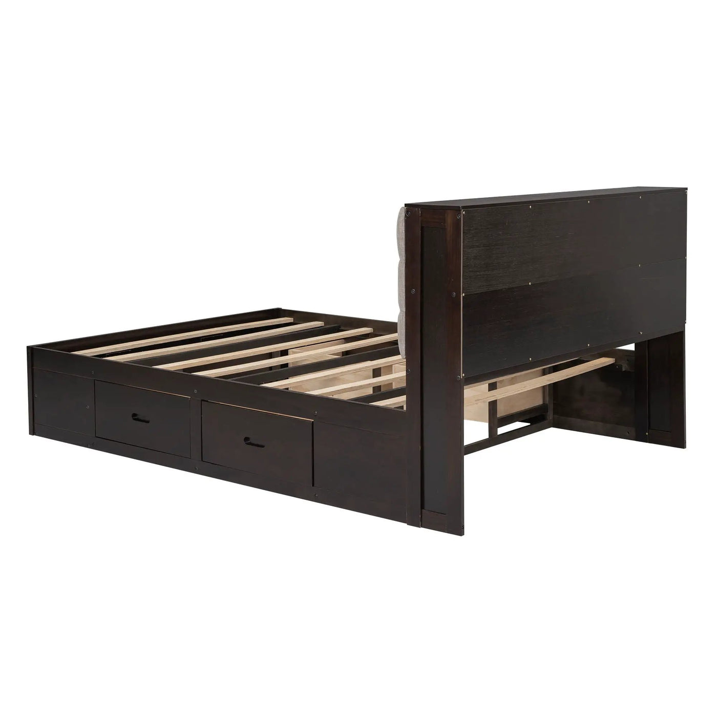 Platform Bed With Storage Headboard, Shoe Rack And 4 Drawers by HouseOfZazla