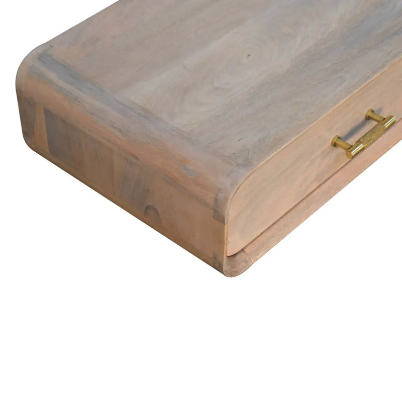 Solid Wood Sonoma T-Bar Wall-Mounted Nightstand, 1-Drawer by HouseOfZazla
