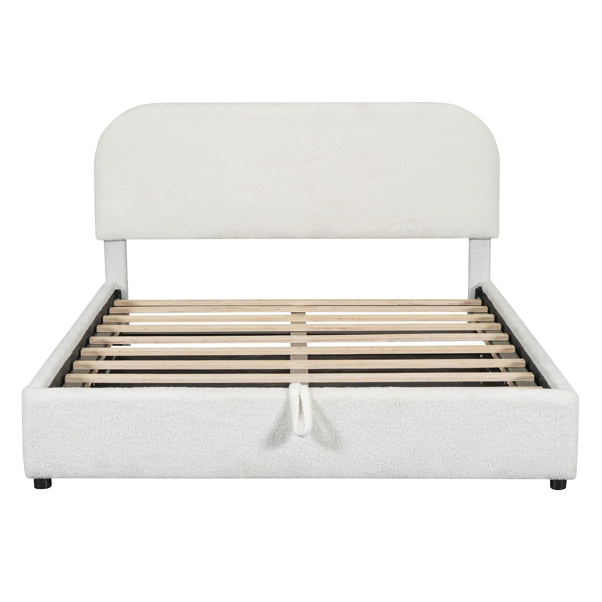 Upholstered Platform Bed With Hydraulic Storage System by Unique Piece Furniture