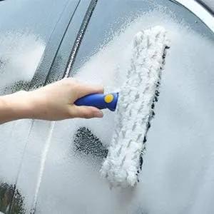 ITTAHO Window Washing Kit with Extension Pole, 10" Squeegee & 11" Microfiber Scrubber Combi with Stainless Steel Pole, Window Cleaner for Car, Sliding Door,Shower Glass Door-Swivel Style-2 Pads by GreenHaven Gardens