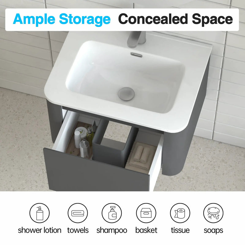 24" Wall-Mounted Bathroom Vanity by HouseOfZazla