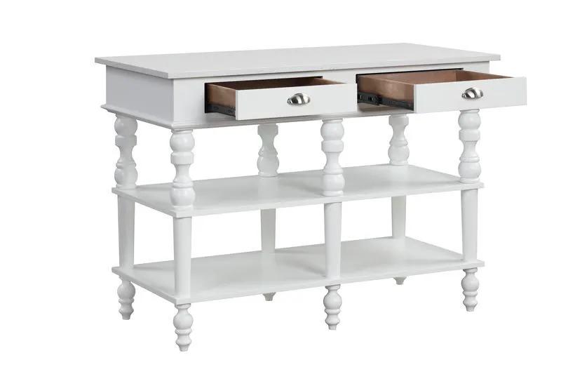 Rorratt - Kitchen Island - Marble Top & White by Unique Piece Furniture