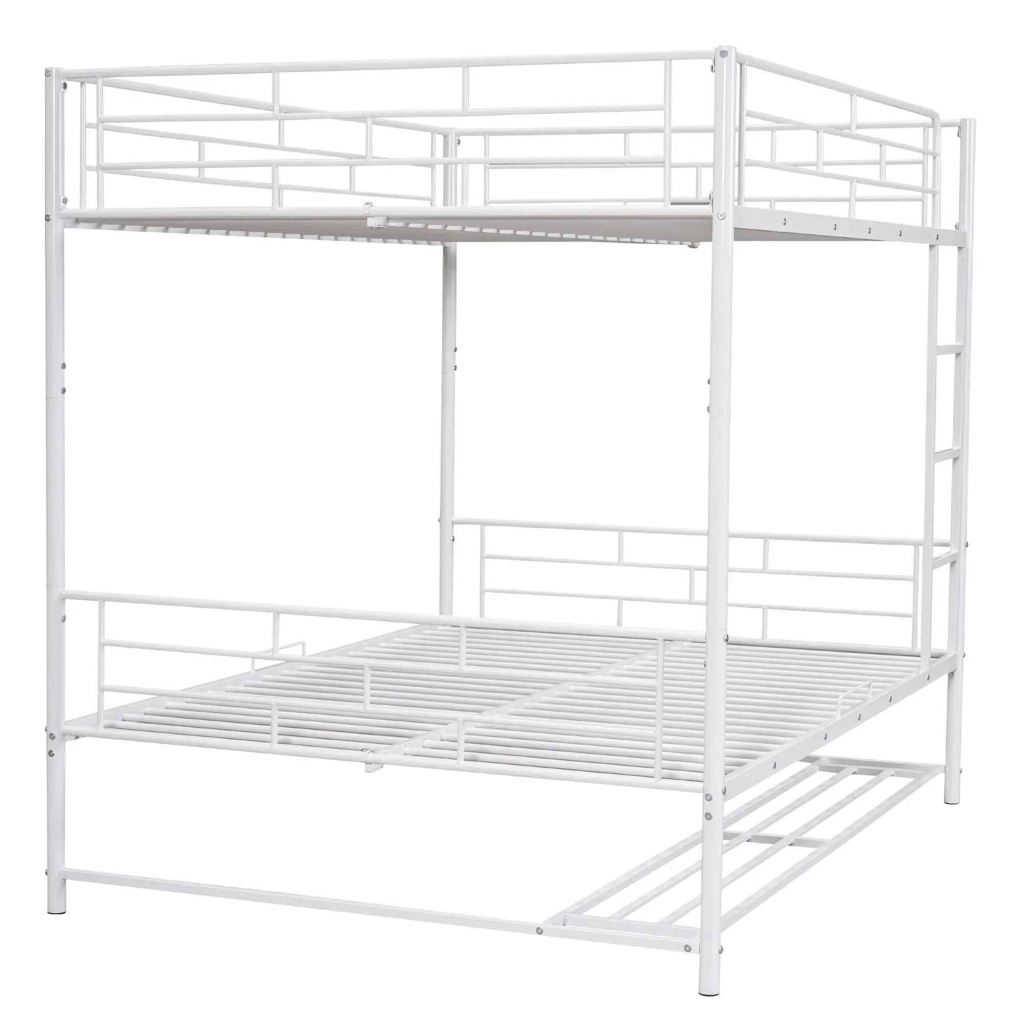 Metal Bunk Bed With Shelf And Guardrails by HouseOfZazla