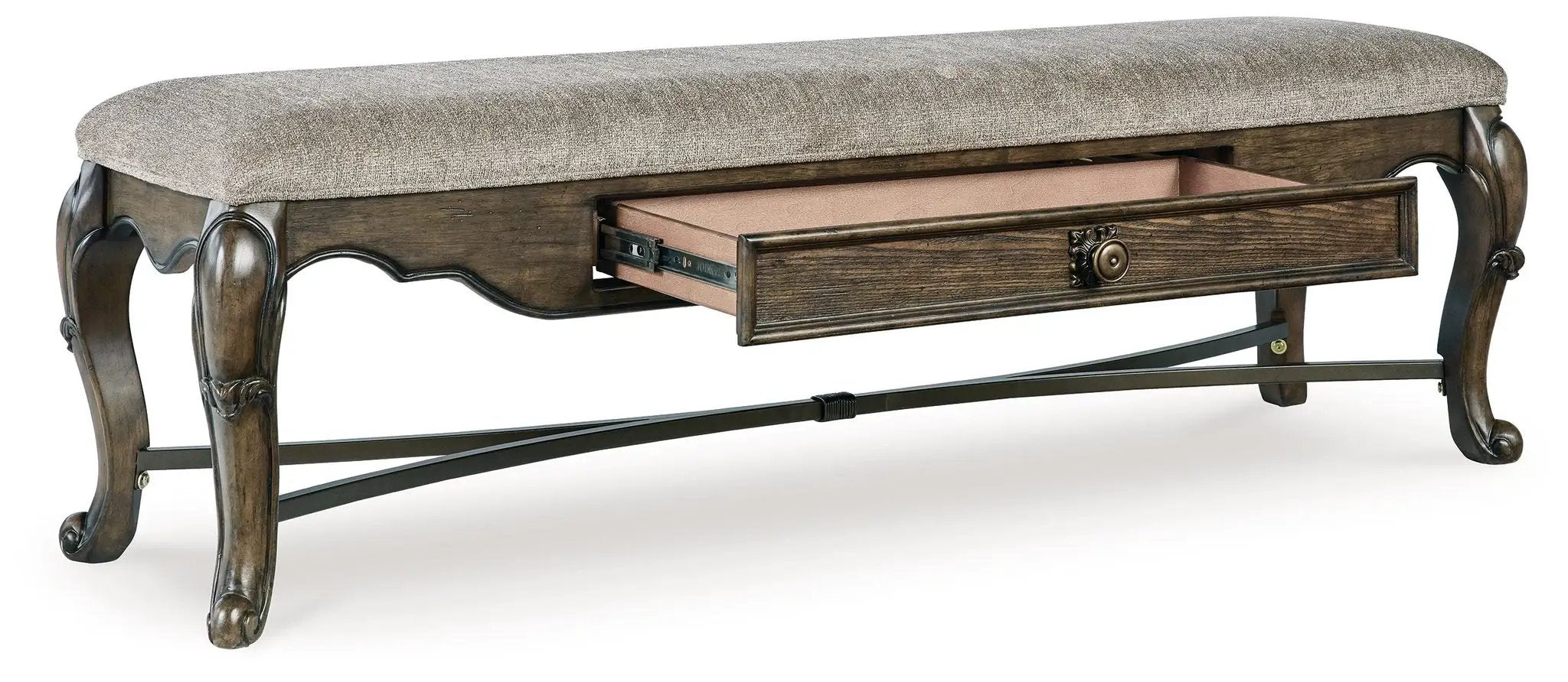 Maylee - Upholstered Storage Bench - Dark Brown by Unique Piece Furniture