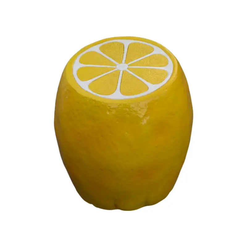 Yellow Lemon Fruit Stool by HouseOfZazla