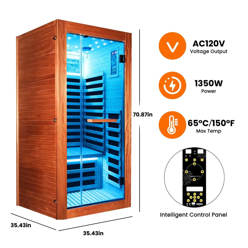 Single-person sauna room by HouseOfZazla