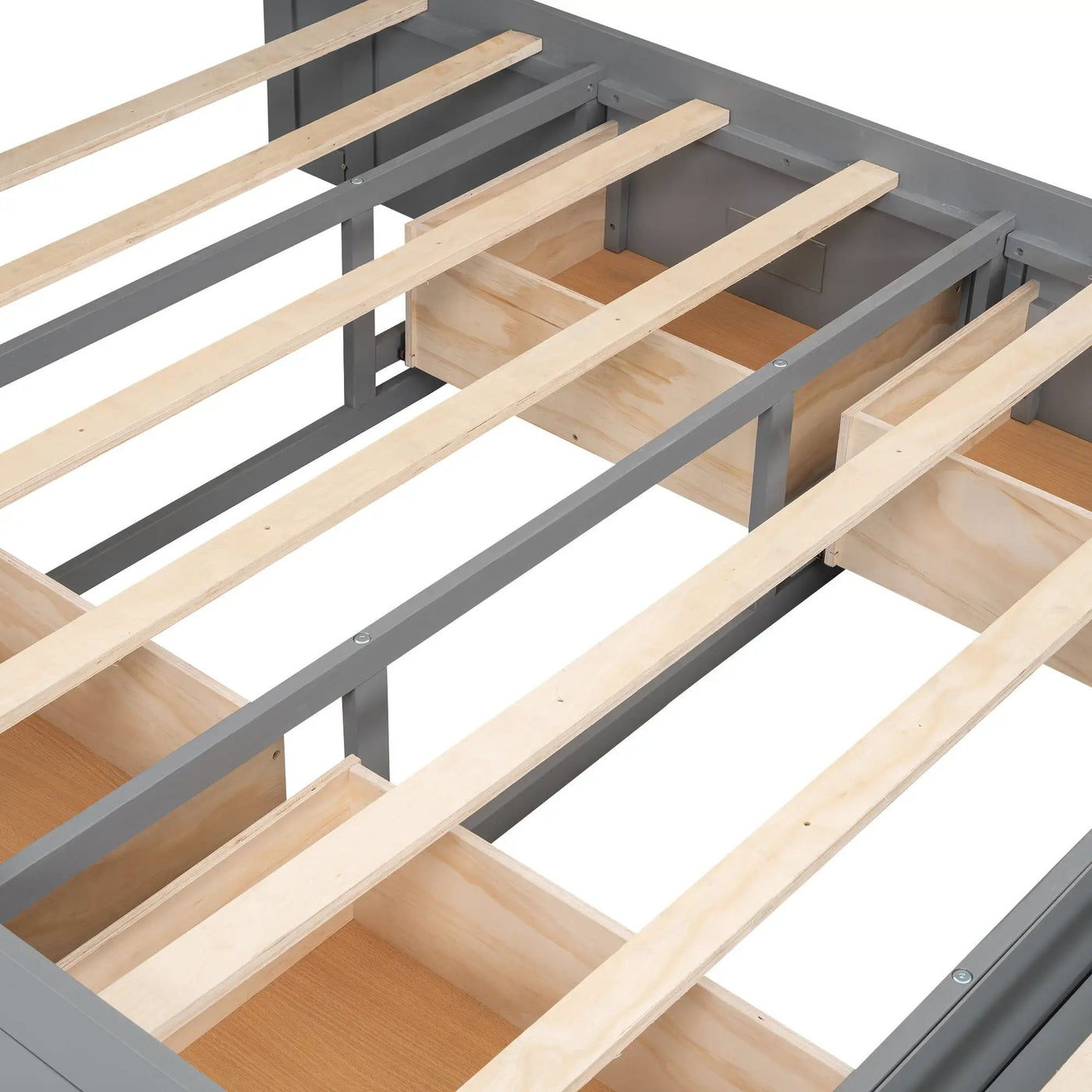 Platform Bed With Storage Headboard, Shoe Rack And 4 Drawers by HouseOfZazla