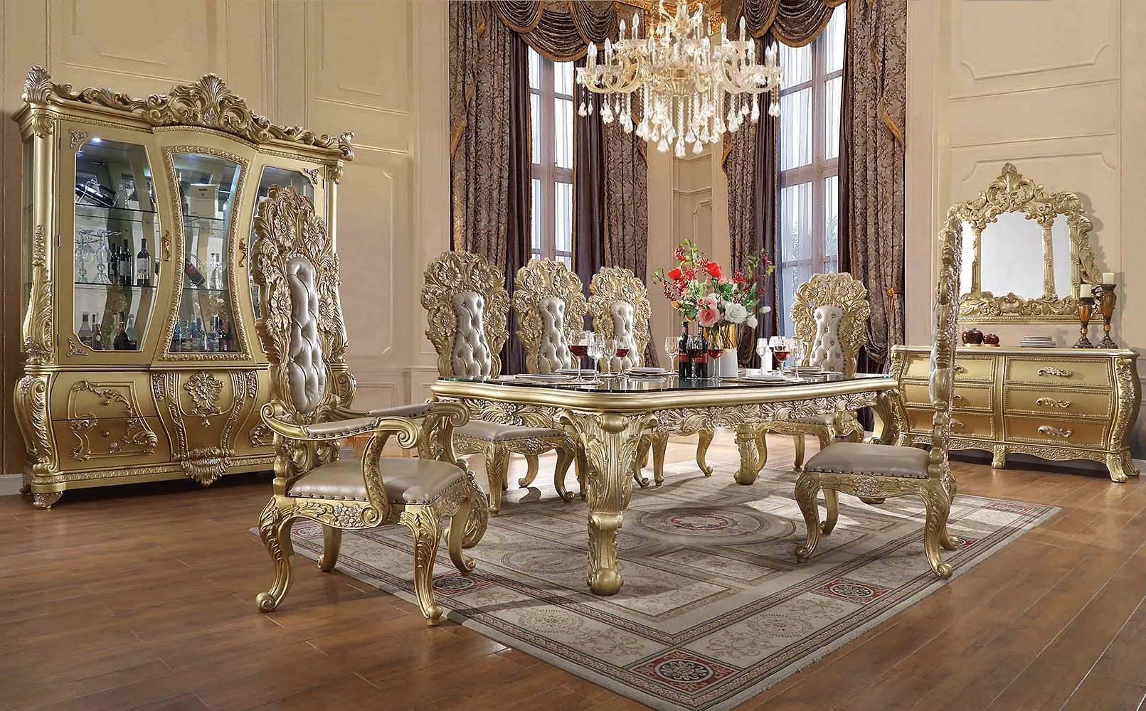 Cabriole - Dining Table - Gold by Unique Piece Furniture