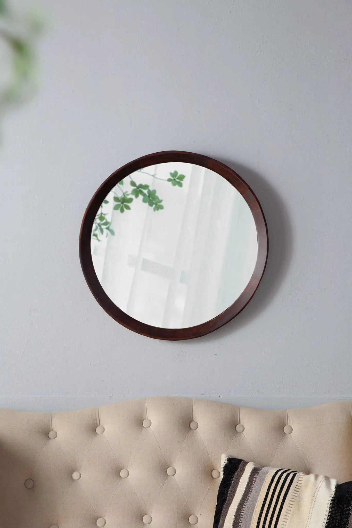 Transitional Decor Style Wall Mirror Decor With Frame For Bathroom by HouseOfZazla