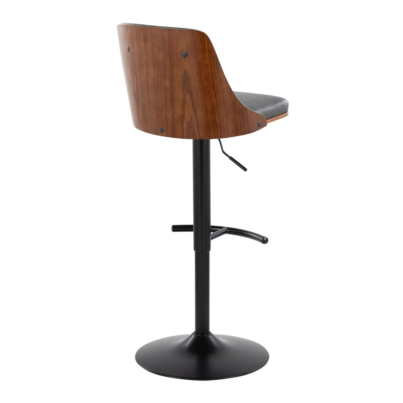 Gianna - Mid Century Modern Adjustable Barstool, Swivel With Rounded T Footrest (Set of 2) by HouseOfZazla
