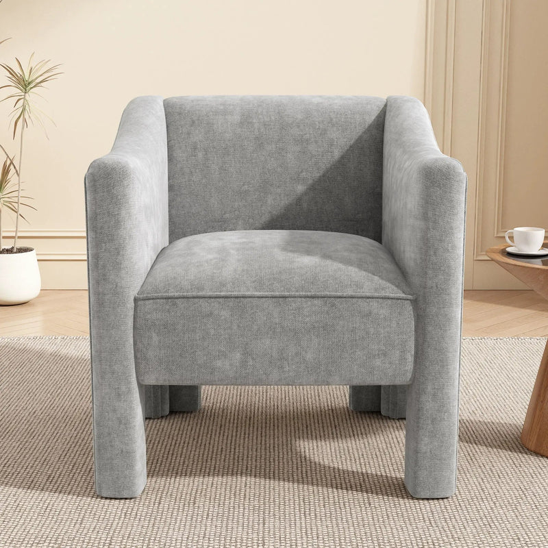 Barrel Accent Chair With Enclosed Arms by HouseOfZazla
