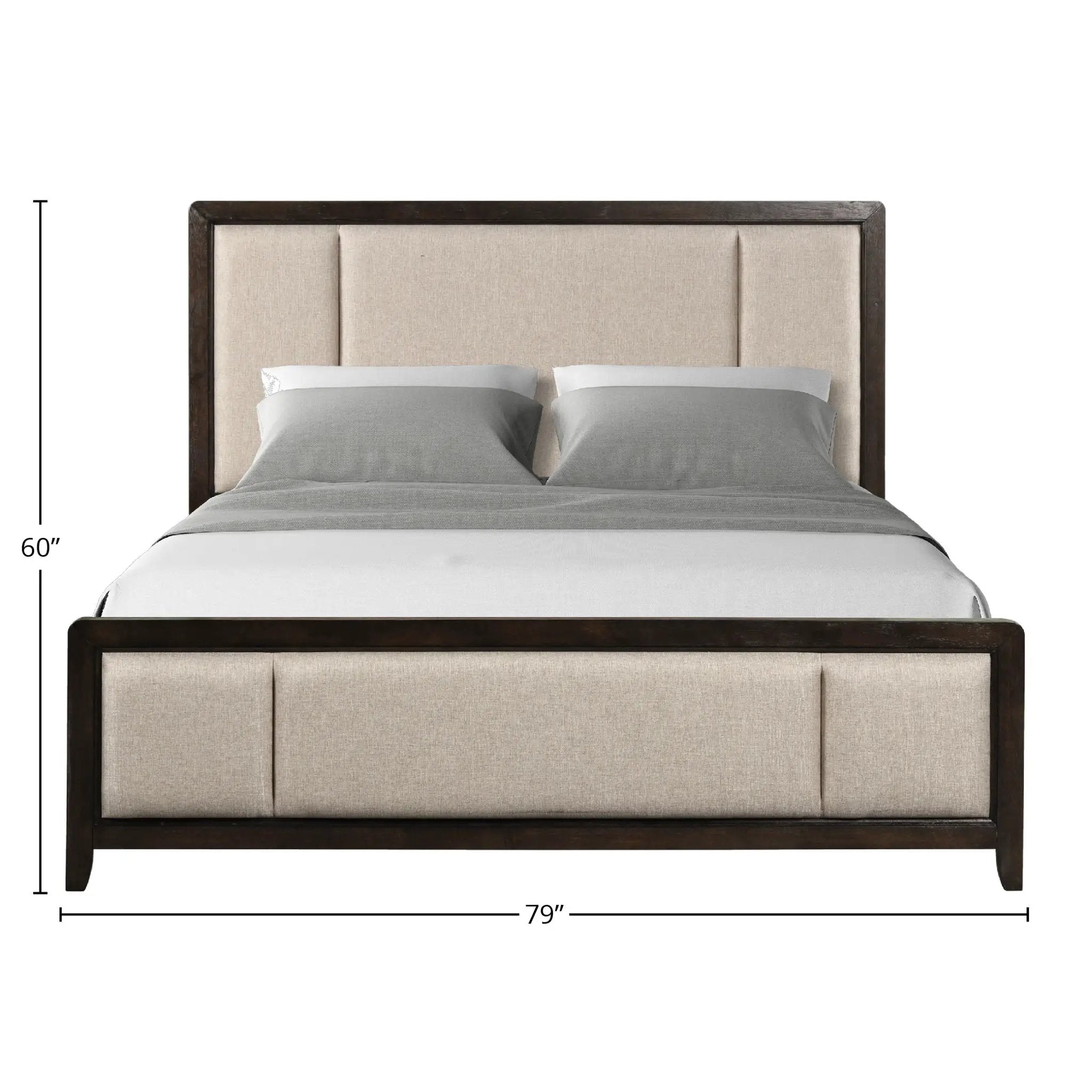 Upholstered Headboard & Footboard With Traditional Styling Bed by Unique Piece Furniture