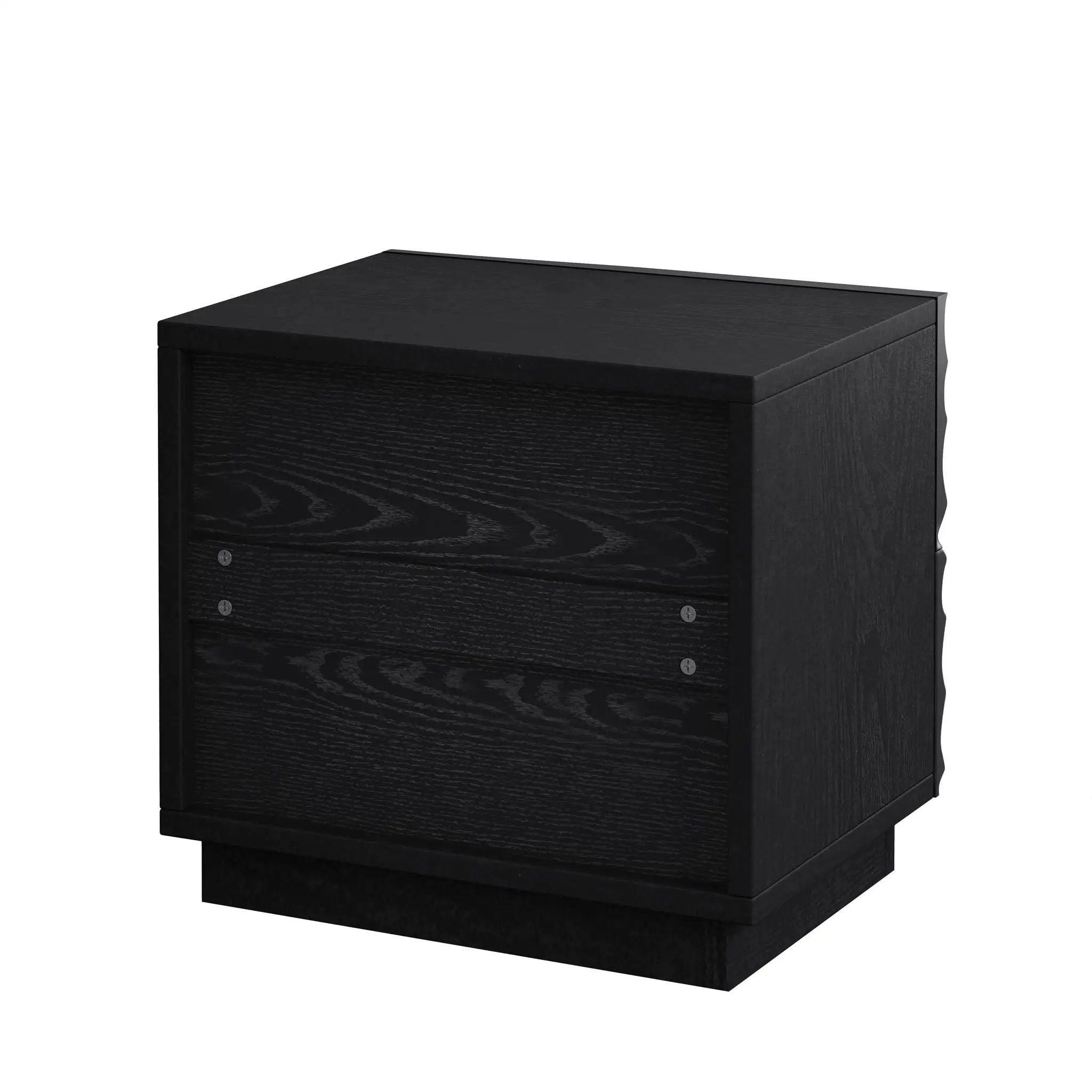 Nightstands, Bedside Table With 2 Drawers (Set of 2) - Black by HouseOfZazla