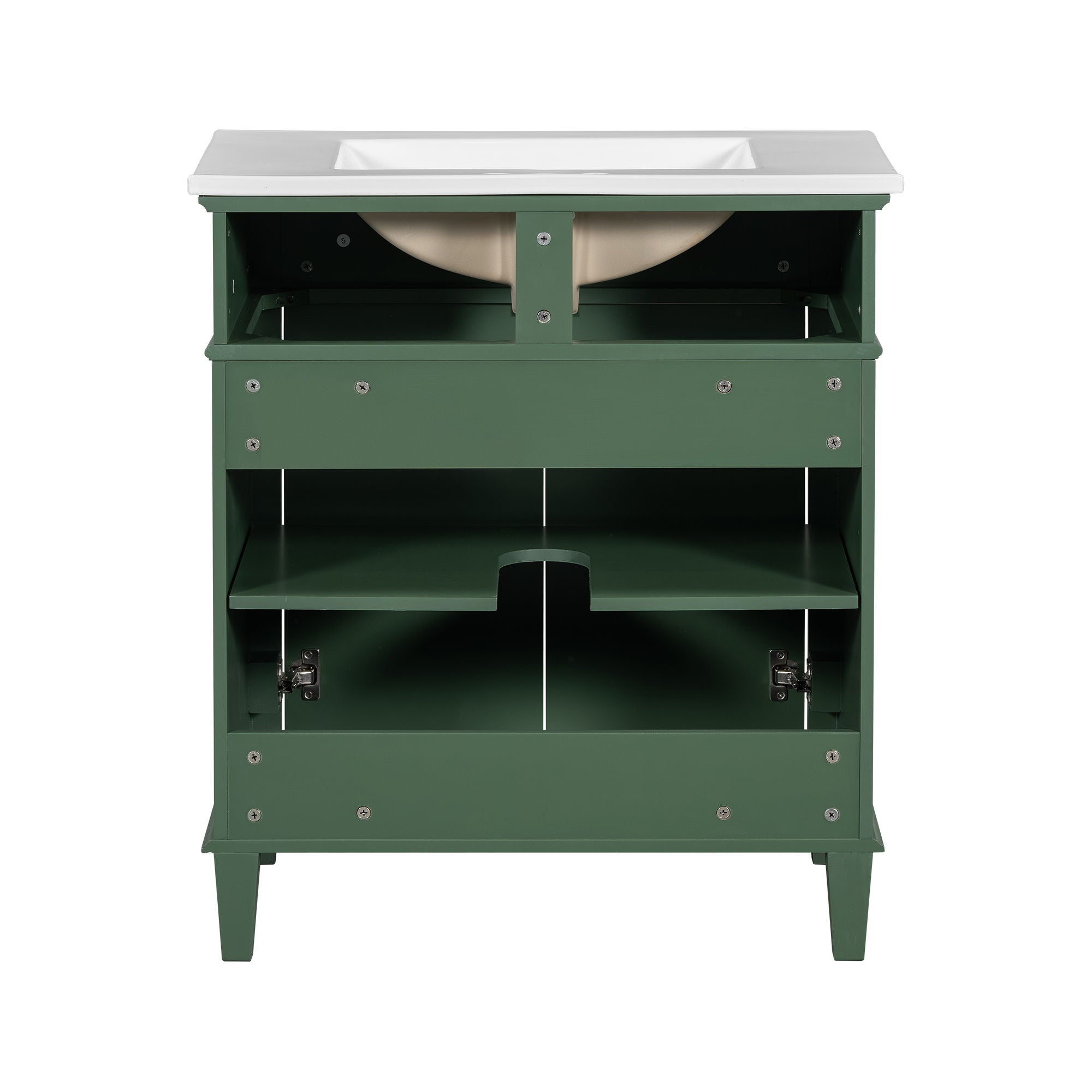 Bathroom Vanity With Ceramic Basin, Soft Close Door And Adjustable Shelves by HouseOfZazla