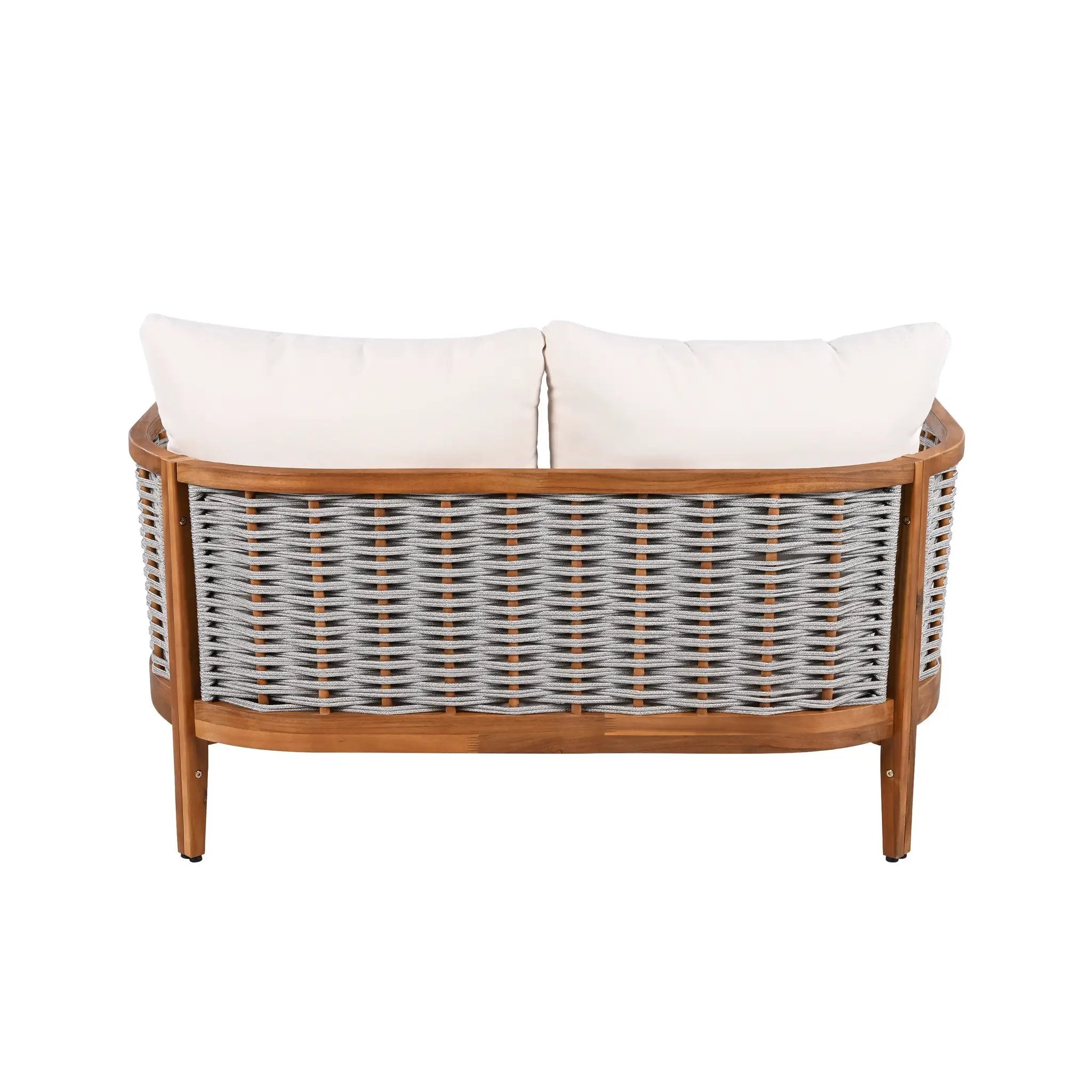 Outdoor Unique Tub Design 4-Seat Sofa Set with Woven Rope by HouseOfZazla