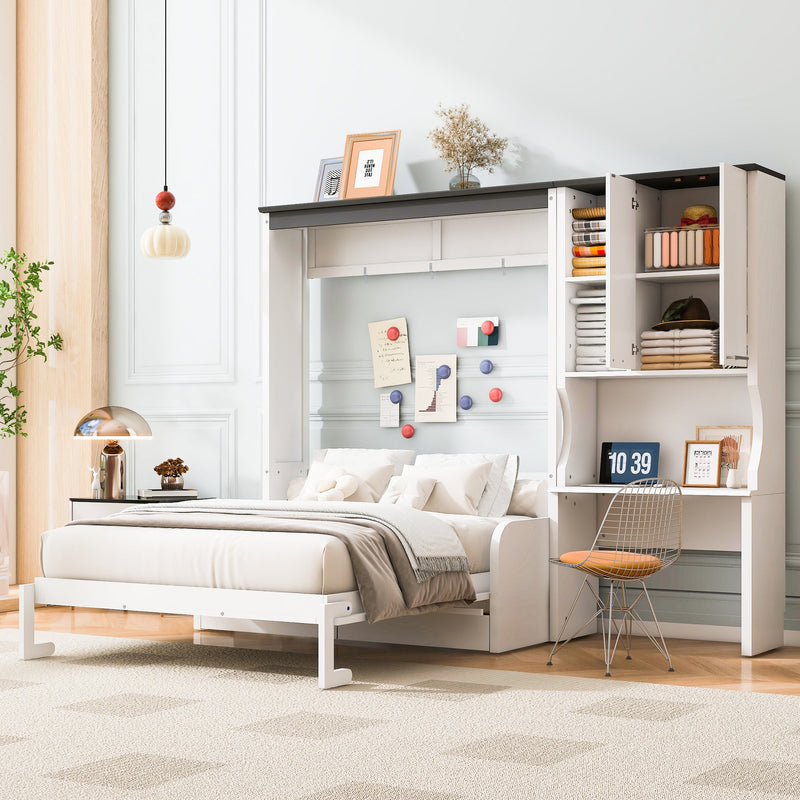 Multi-Functional Murphy Bed with Sofa, Desk, and Storage Cabinet by HouseOfZazla