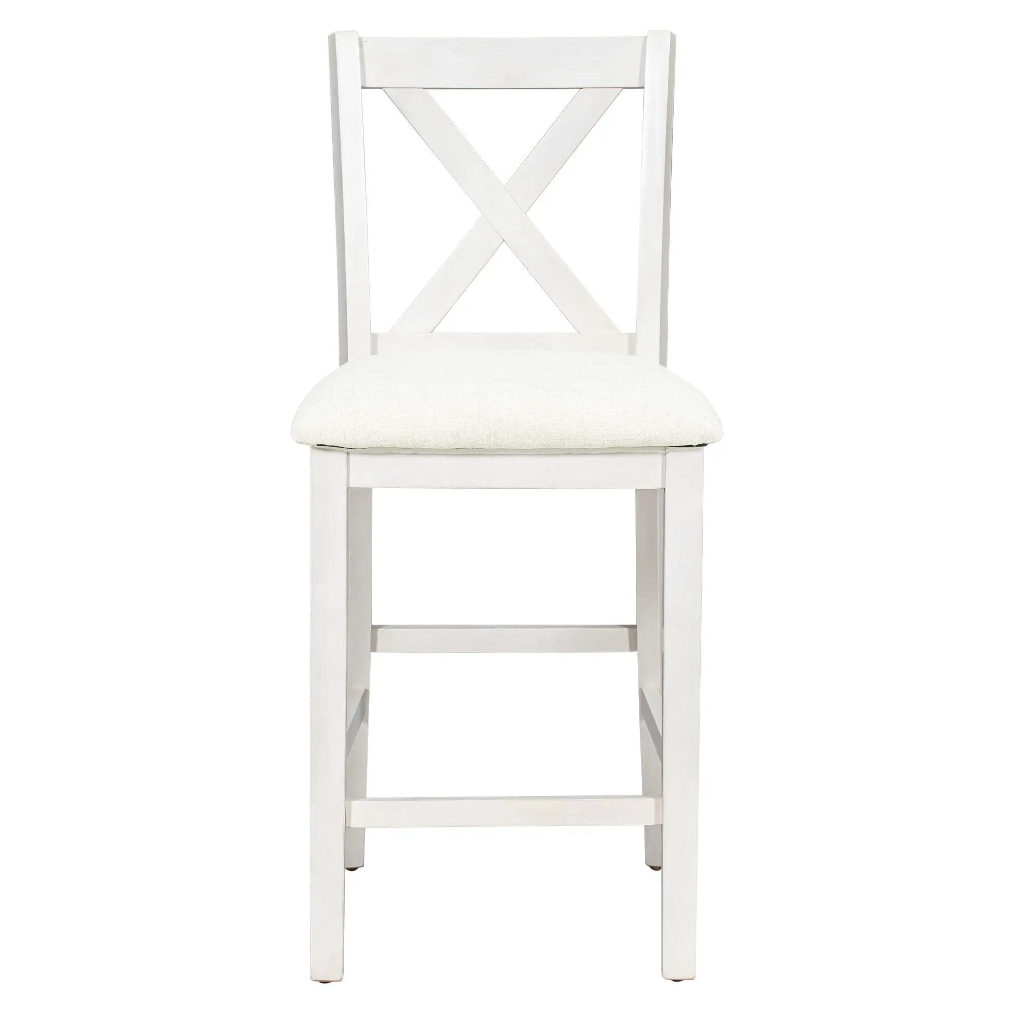 5 Pieces Counter Height Rustic Farmhouse Dining Room Wooden Bar Table Set With 2 Stools And 2 Chairs by HouseOfZazla