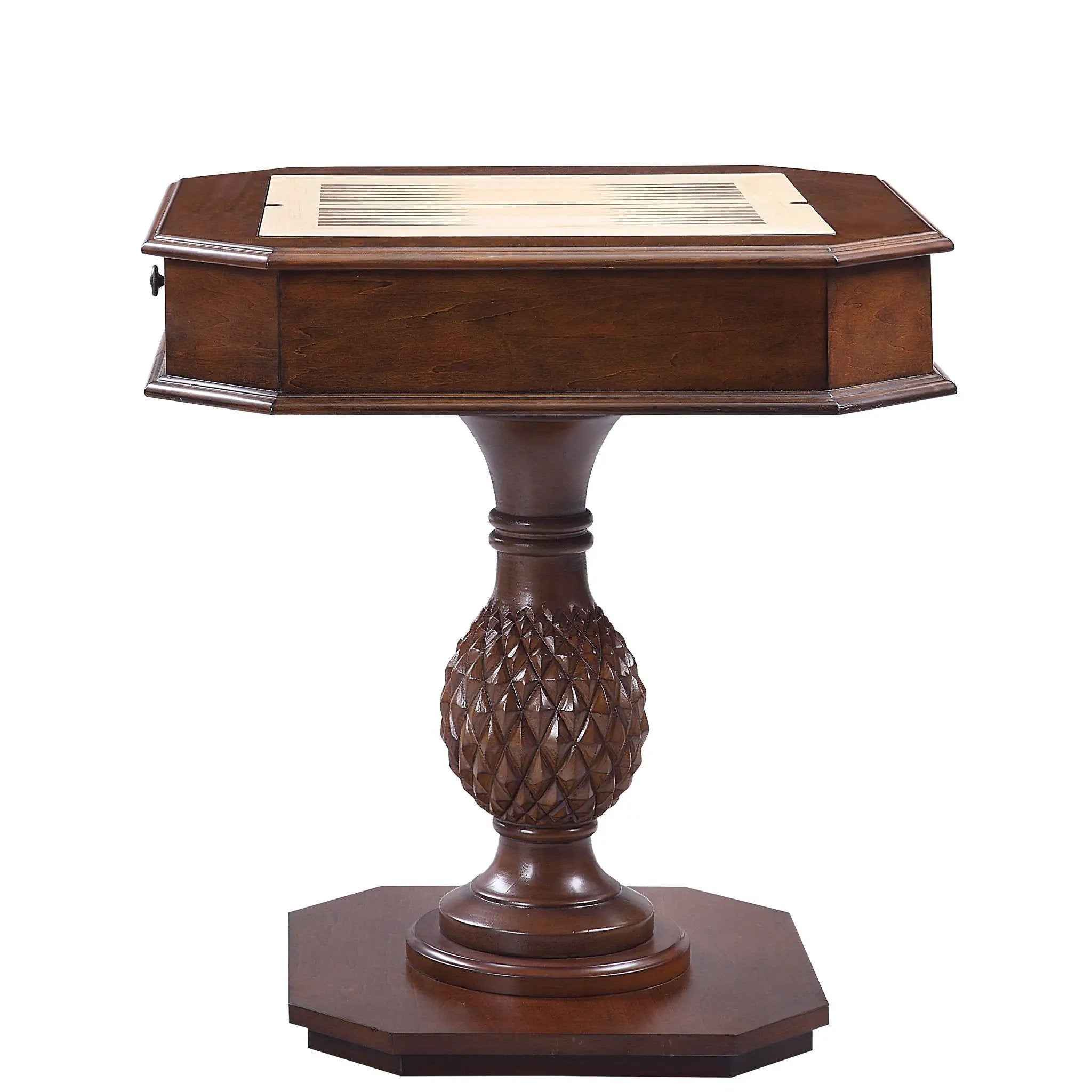 Bishop - Reversible Chess Checker Game Table With Game Tray (Chess Fingures Not Included) - Cherry by Unique Piece Furniture