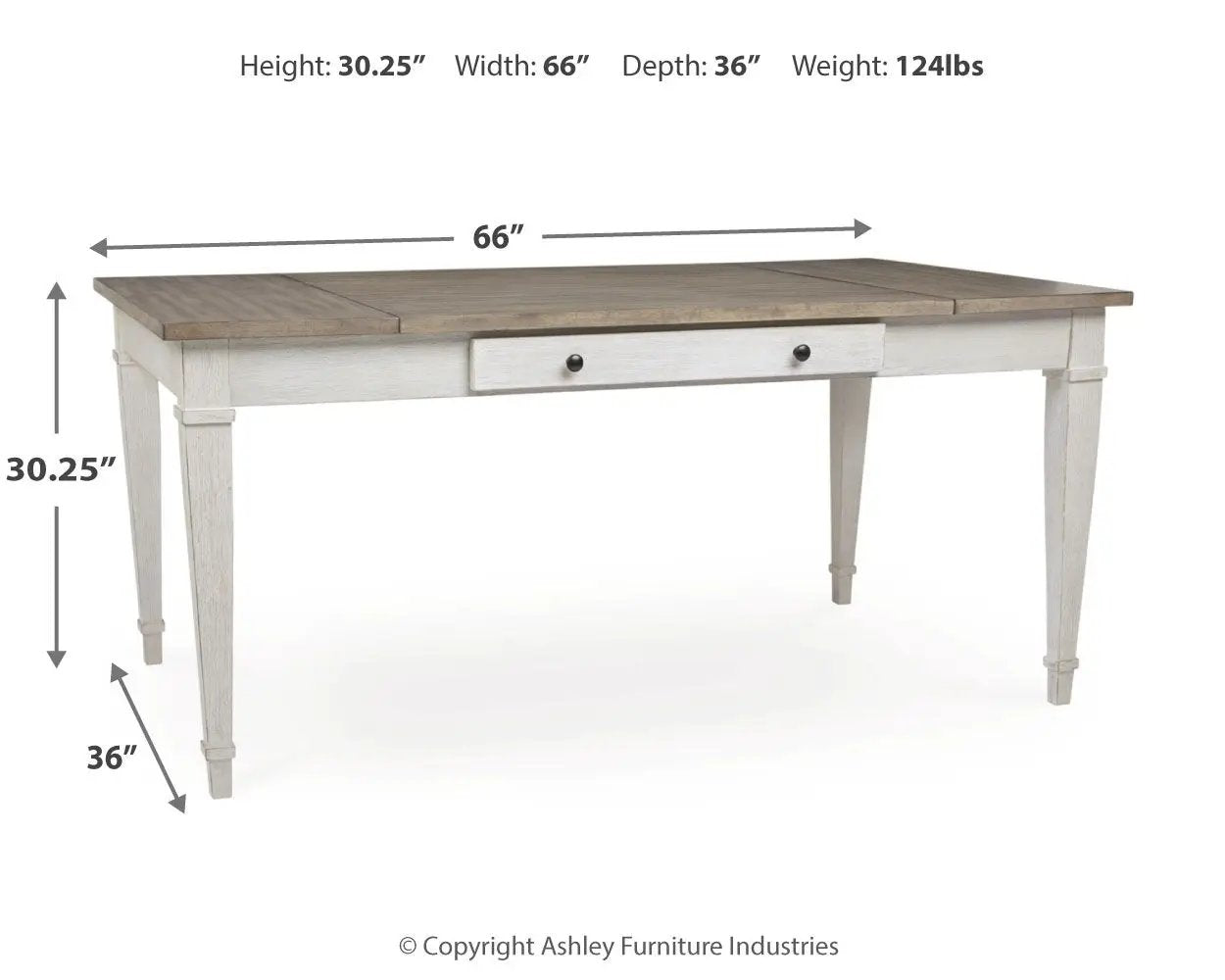 Skempton - RECT DRM Table w/Storage - White by Unique Piece Furniture