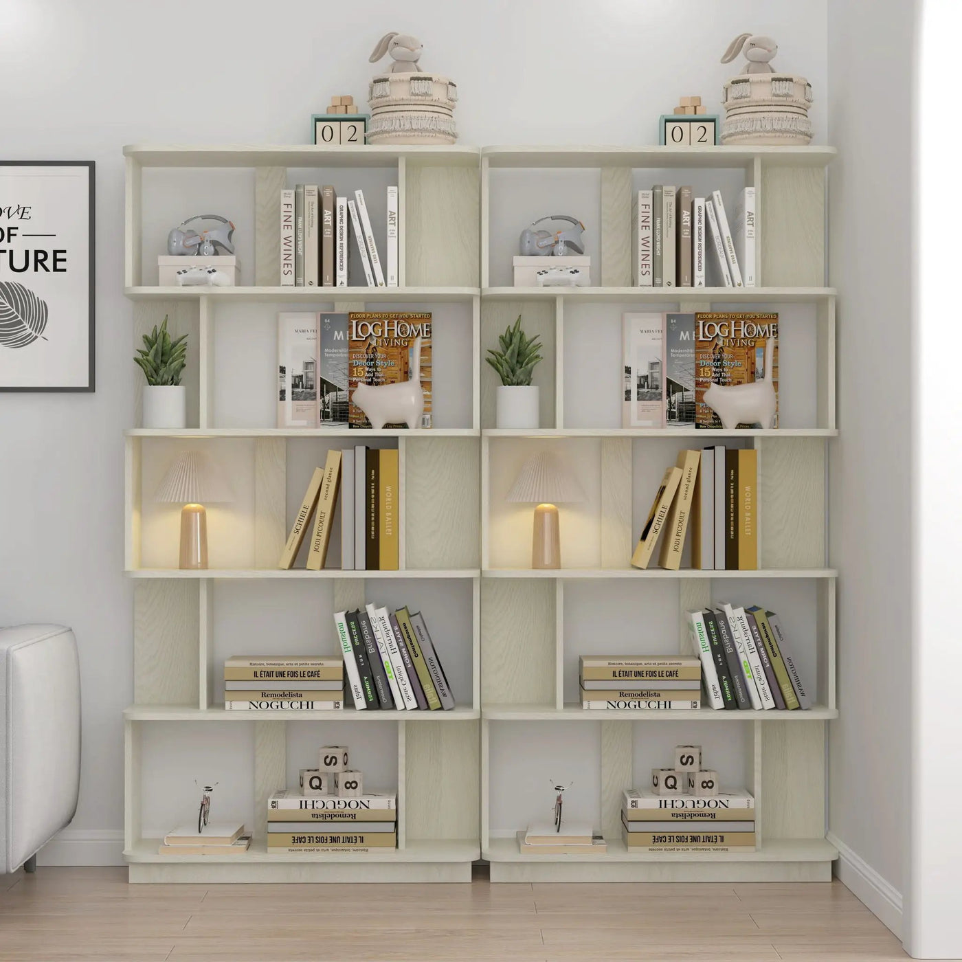 Modern 5 Tier Open Storage Bookcase by HouseOfZazla