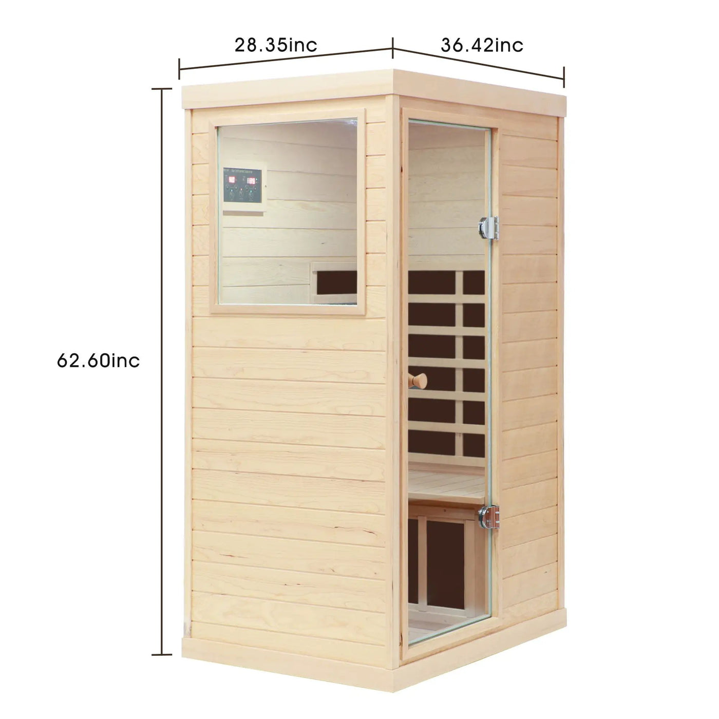 Hemlock Mini 1 Person Far Infrared Door Indoor Sauna Room by HouseOfZazla