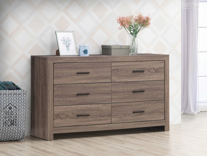 Brantford 6-drawer Dresser Barrel Oak by Unique Piece Furniture