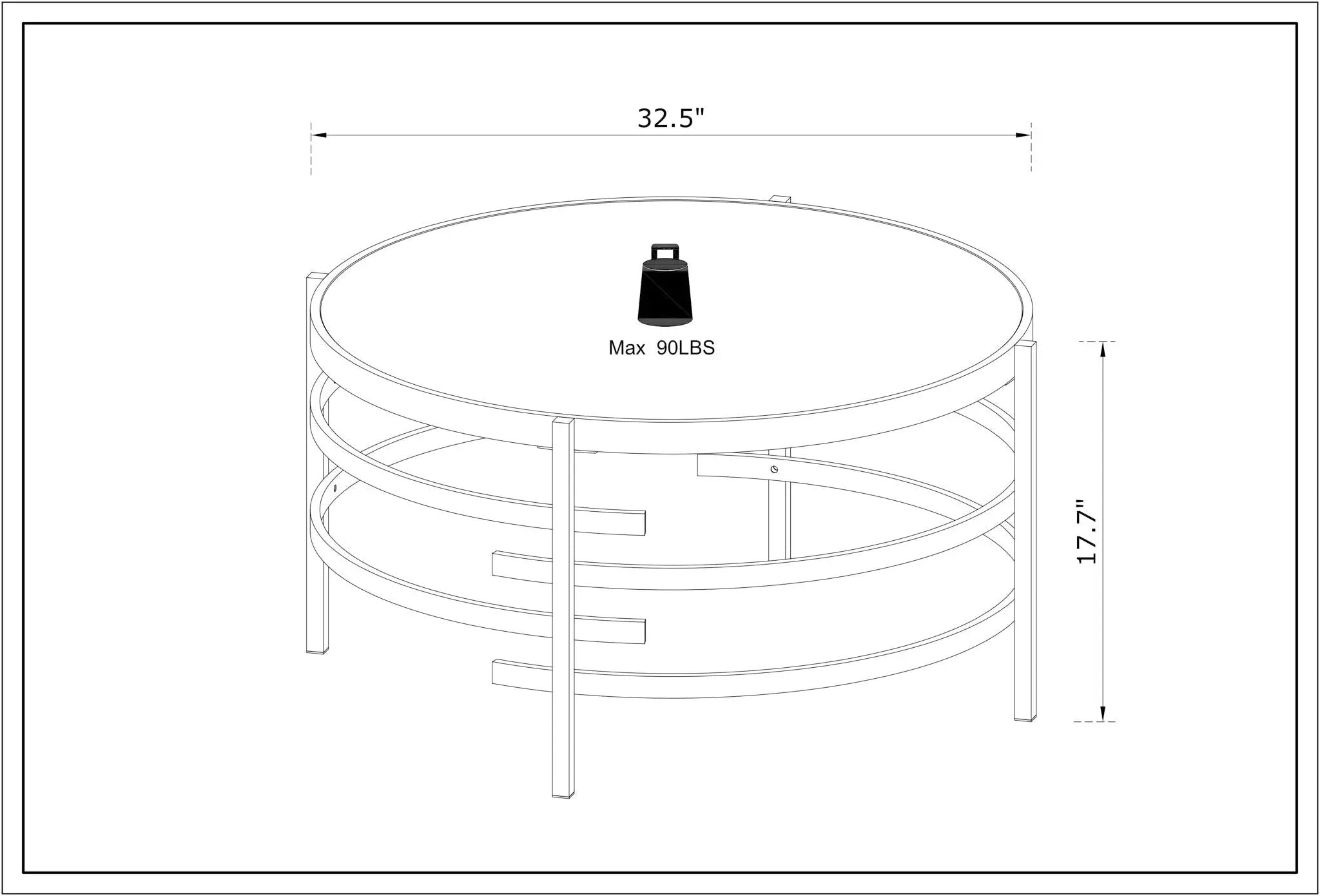 Elegant Round Table With Sintered Stone Top & Sturdy Metal Frame by HouseOfZazla