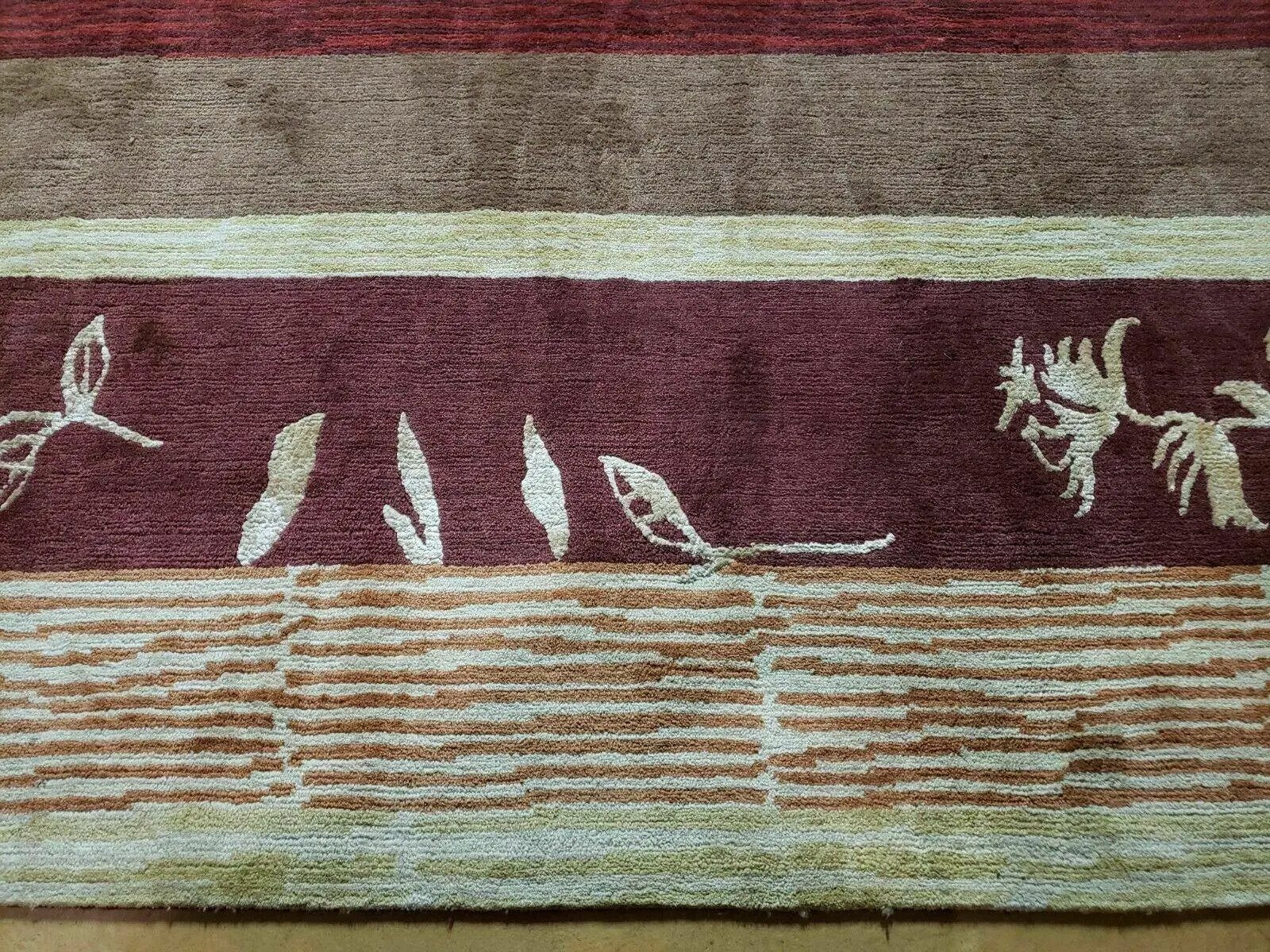8' X 11' Tibetan Nepal Art Deco Hand Knotted Wool Rug Modern Contemporary Nice by Jewel Rugs