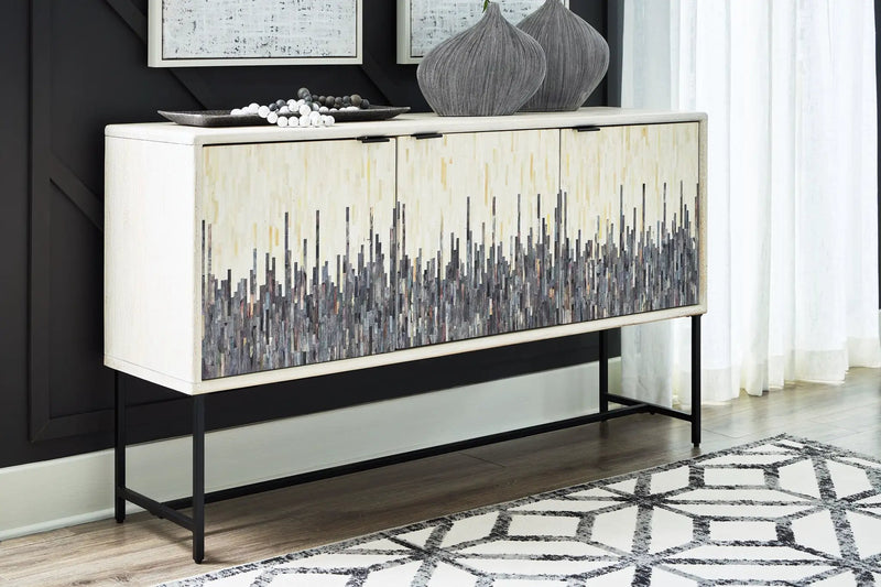 Freyton - Accent Cabinet - White / Gray by Unique Piece Furniture