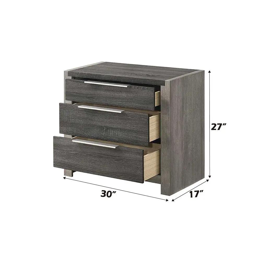Jehoram - 3 Drawer Nightstand For Bedroom by Unique Piece Furniture