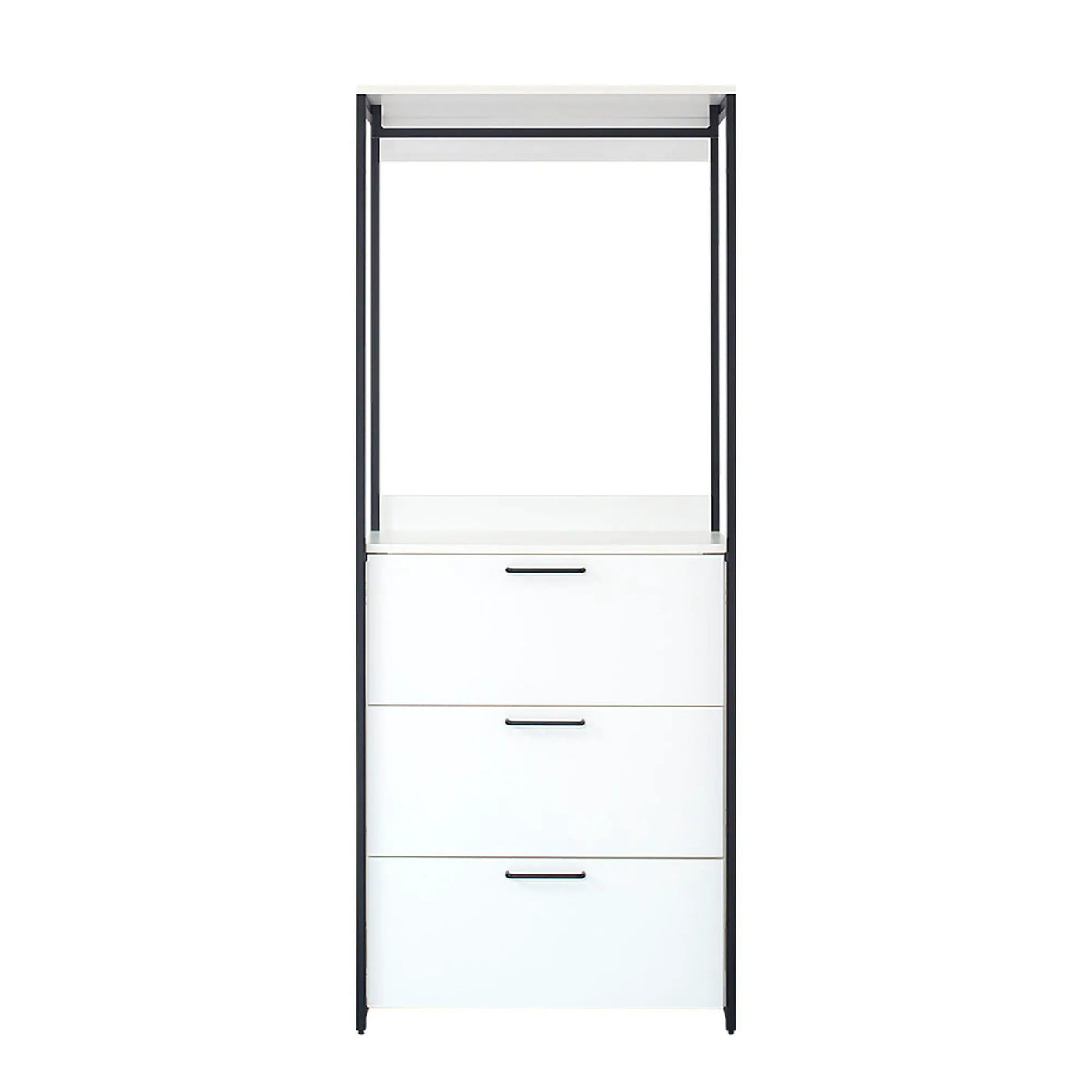 Fiona - Contemporary Wood And Metal Walk In Closet With Drawers by HouseOfZazla