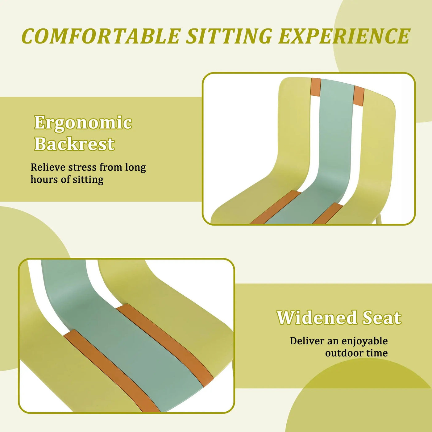 4 Piece Set Of Modern Striped Color- Blocking Single Chairs With Long Table by HouseOfZazla