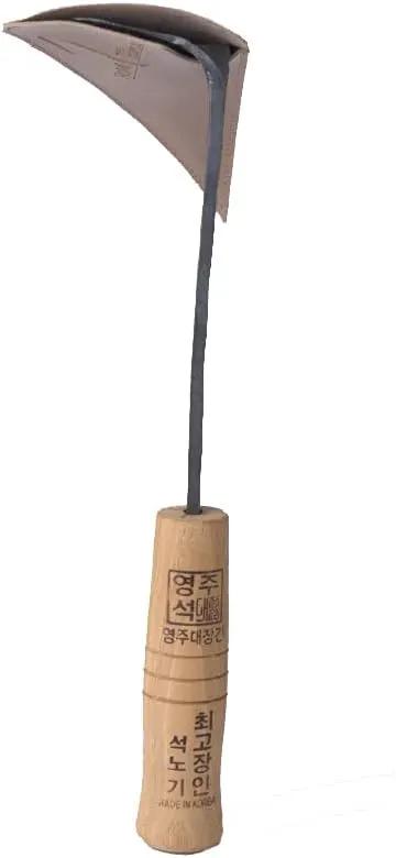 HandPlowHoe Gardentool with Safety Cover for Easy Gardening, Weeding and Farming Made by Korean Master Blacksmith (Small) by GreenHaven Gardens