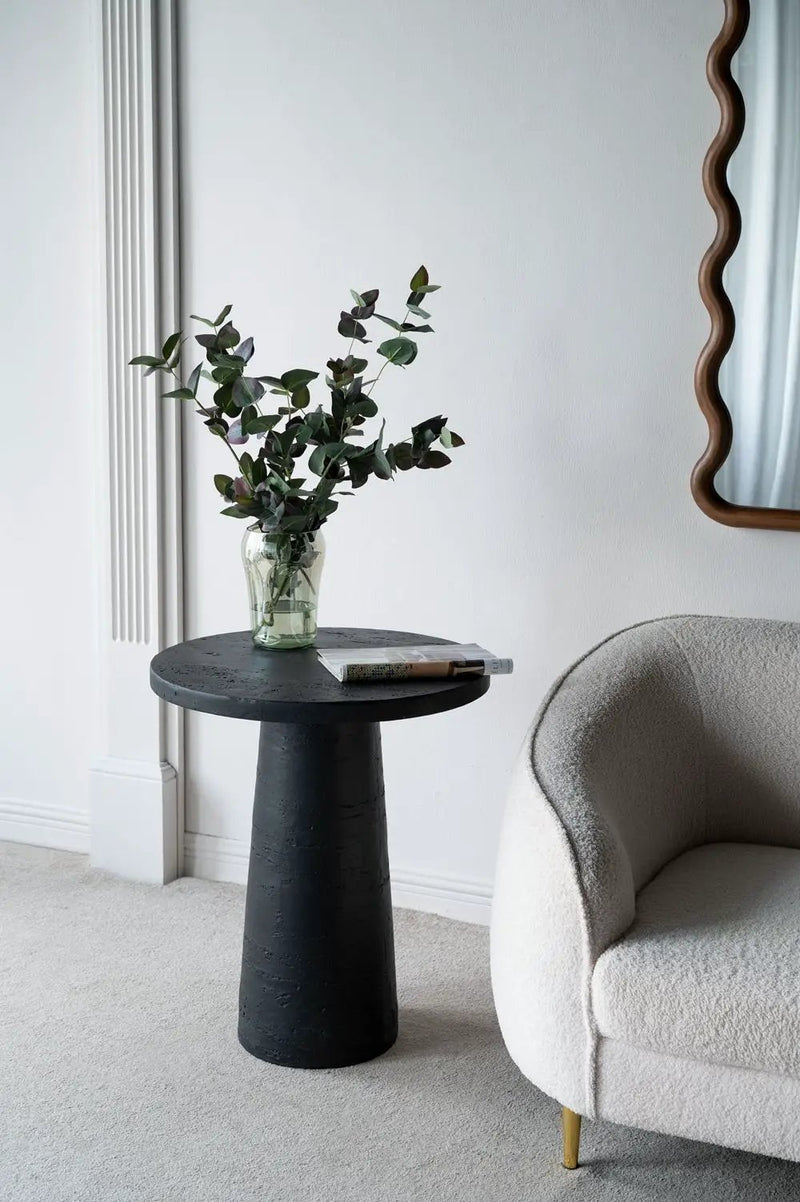 Round Side Table With Pedestal Base by Unique Piece Furniture