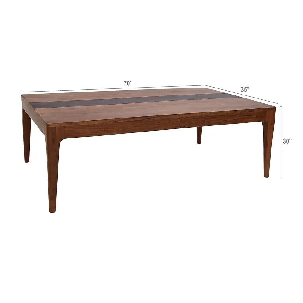 Wood Dining Table - Natural Wood / Brown by HouseOfZazla