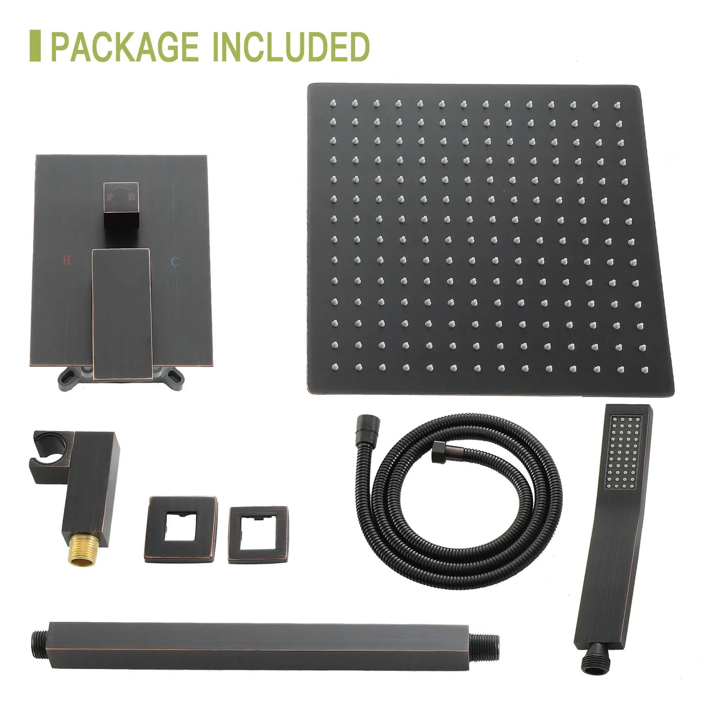 Dual Shower Head System With Ceiling Mount And Rough In Valve by HouseOfZazla