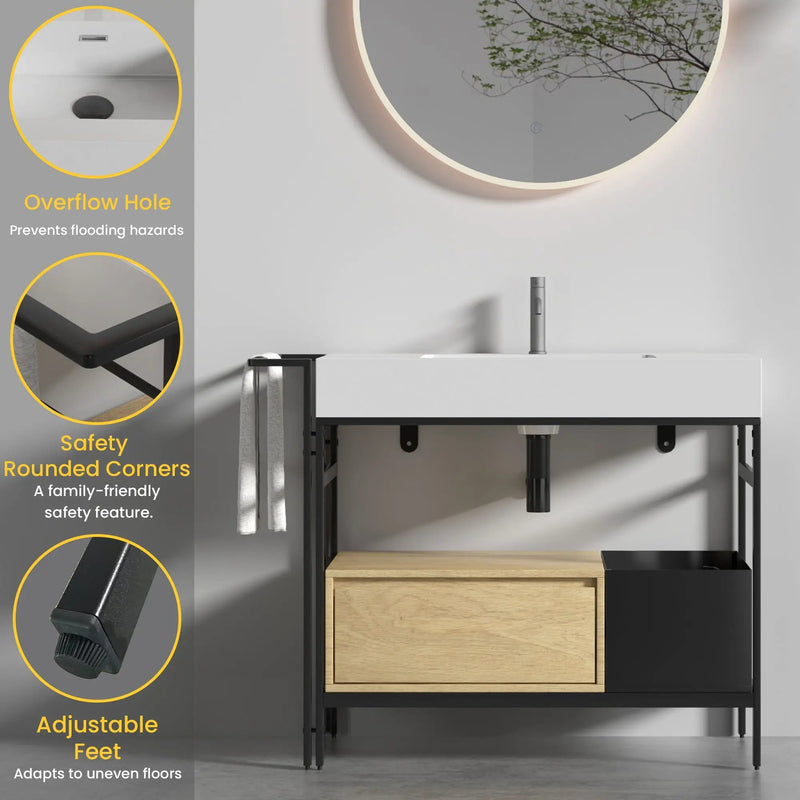 Forte 36" Industrial Style Bathroom Vanity by HouseOfZazla