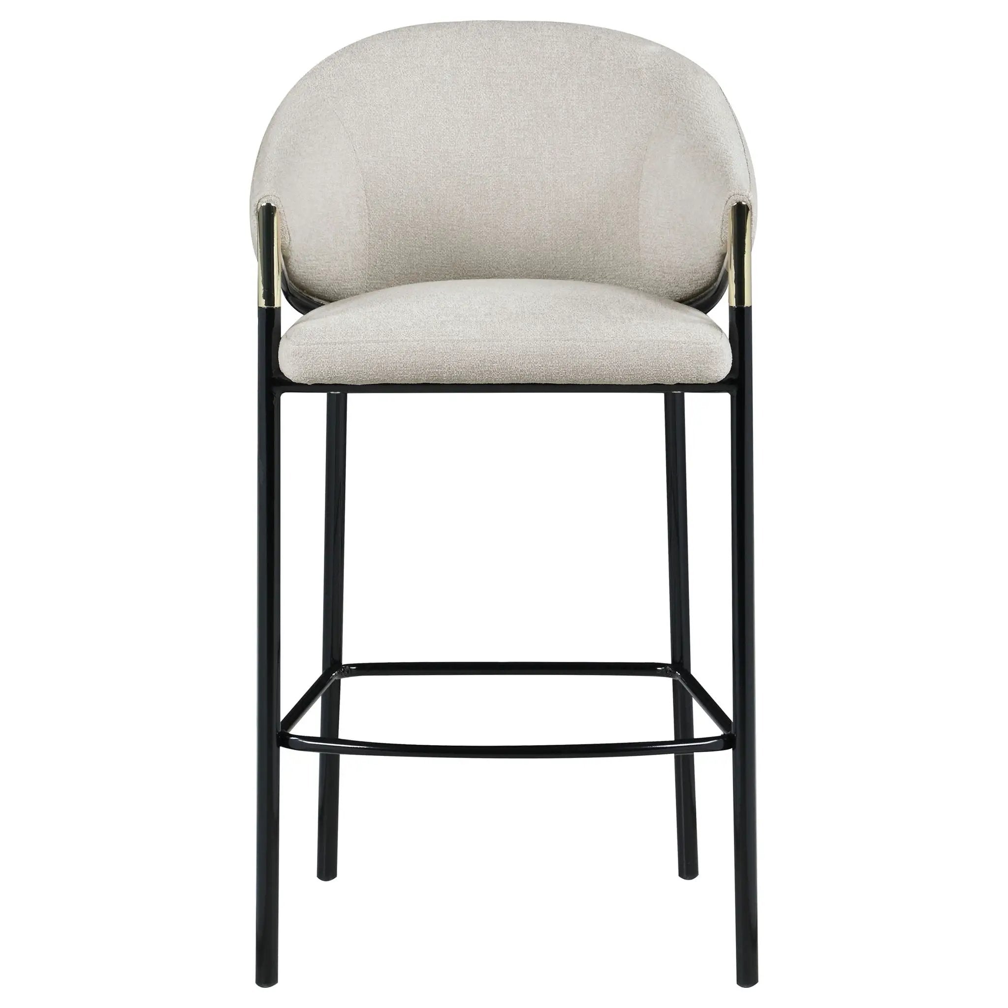 Chadwick Fabric Upholstered Bar Chair Beige (Set of 2) by Unique Piece Furniture