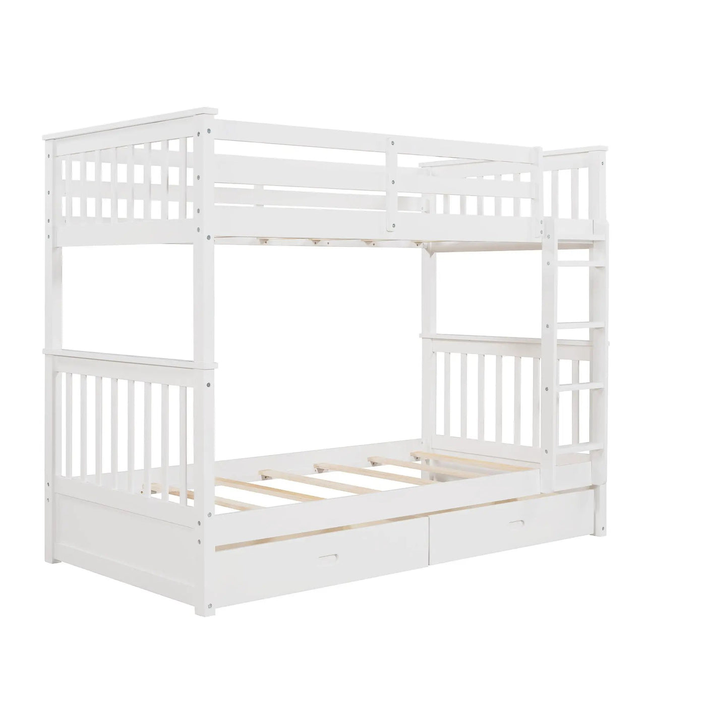 Bunk Bed With Ladders And 2 Storage Drawers by Unique Piece Furniture