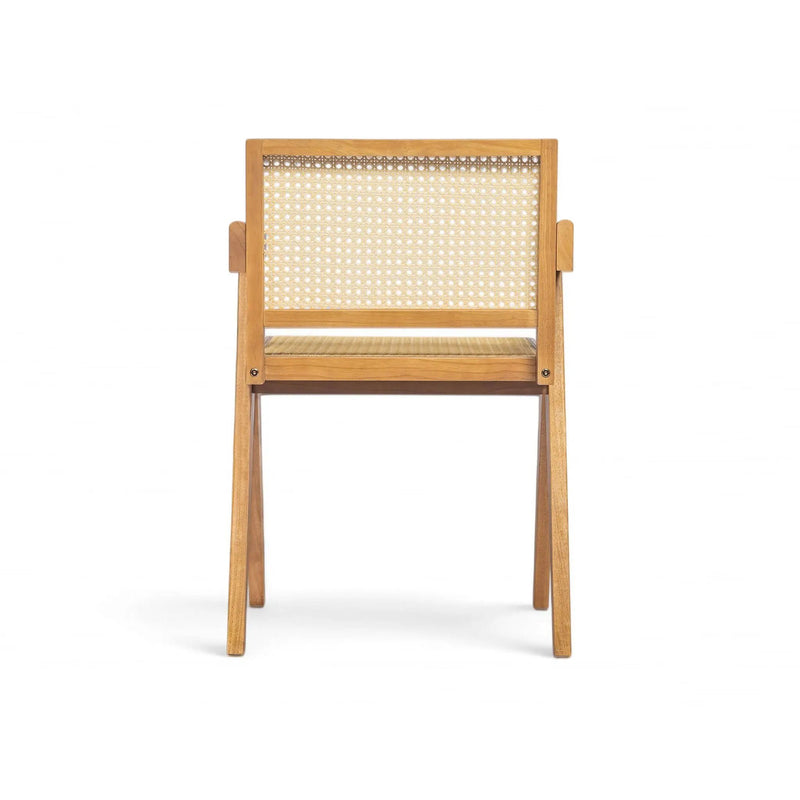 Chandigarh Arm Dining Chair With Natural Cane Design (Set of 2) by HouseOfZazla