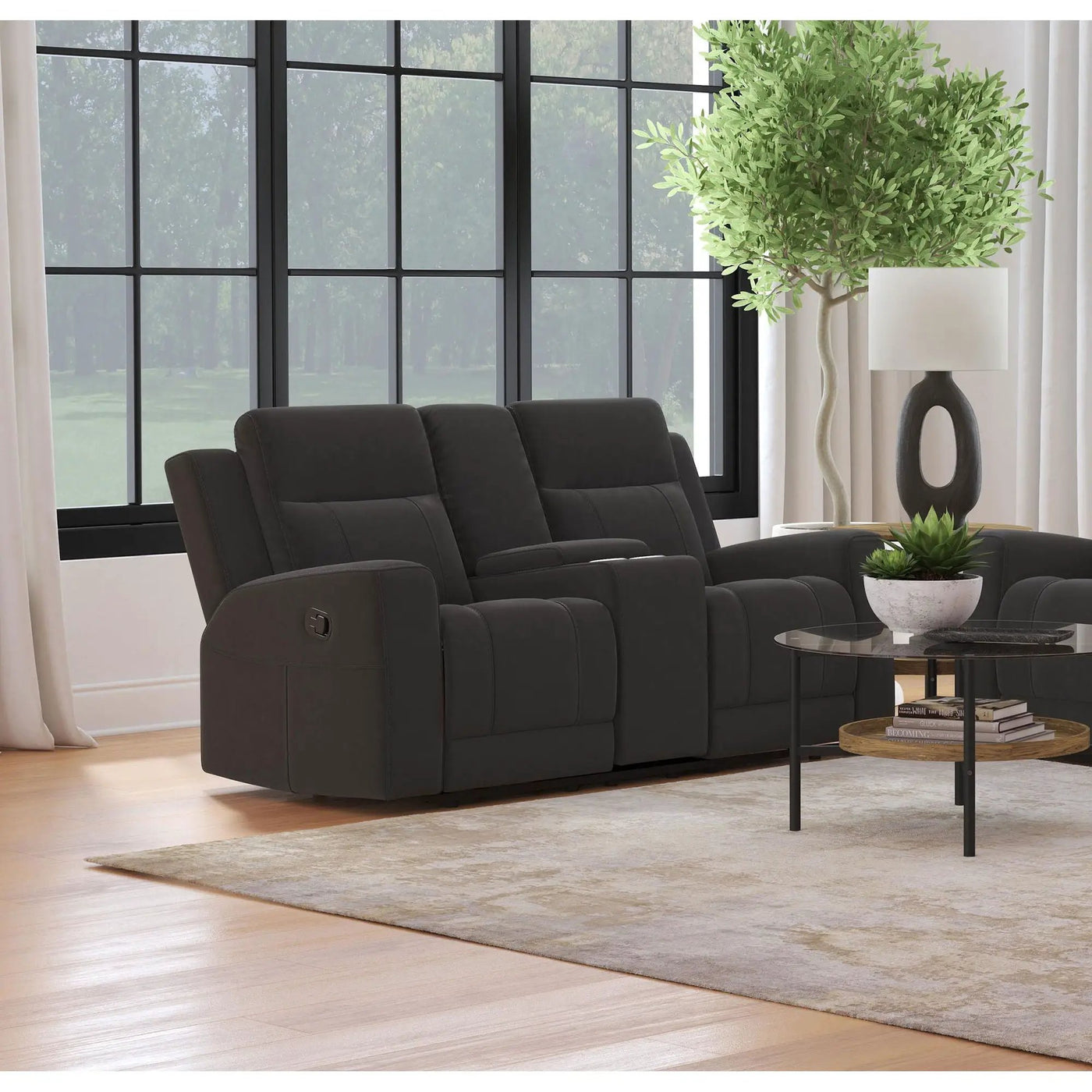 Slater - Reclining Loveseat With Manual Levers by HouseOfZazla